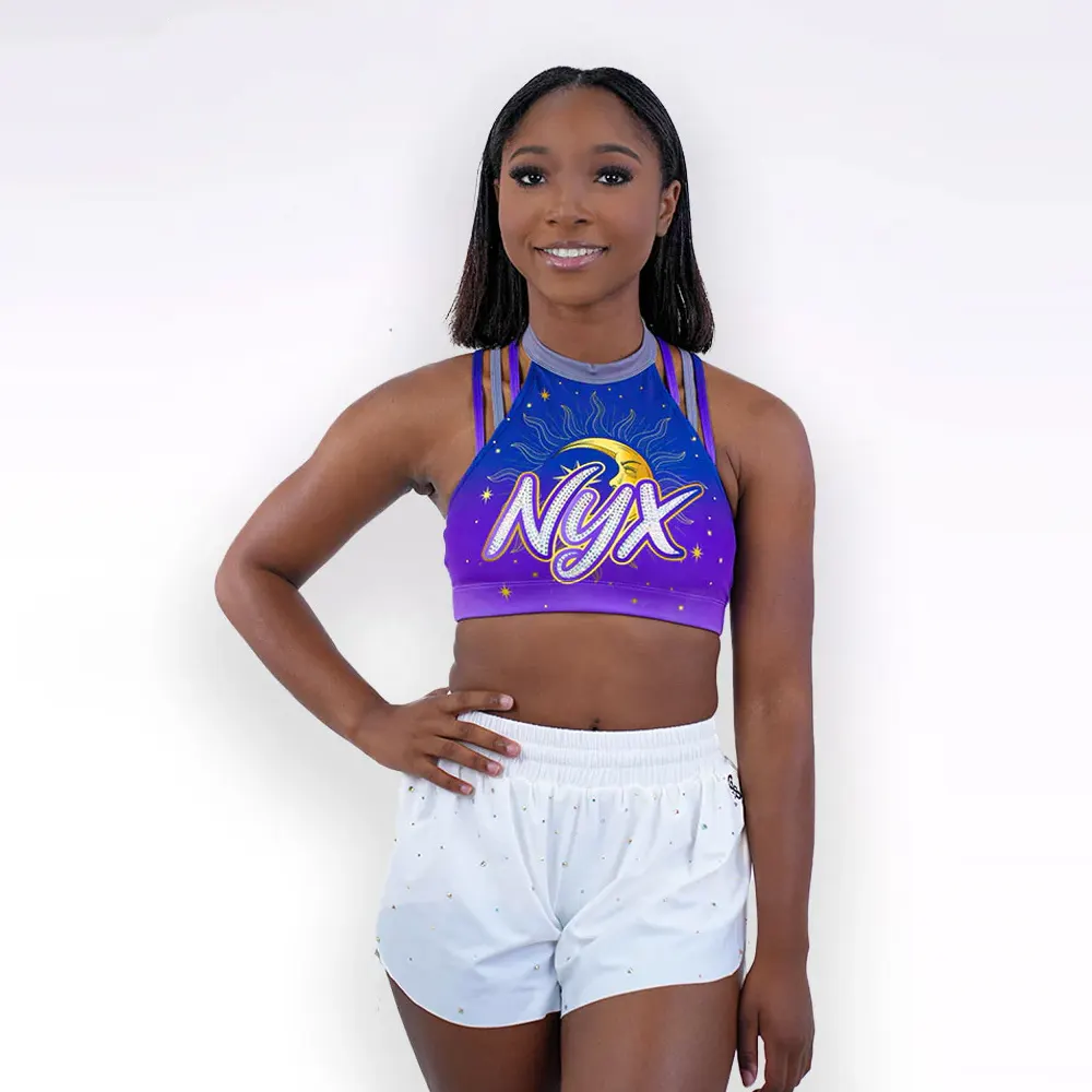 Sublimated Broadway Bra with Bling Fly Shorts