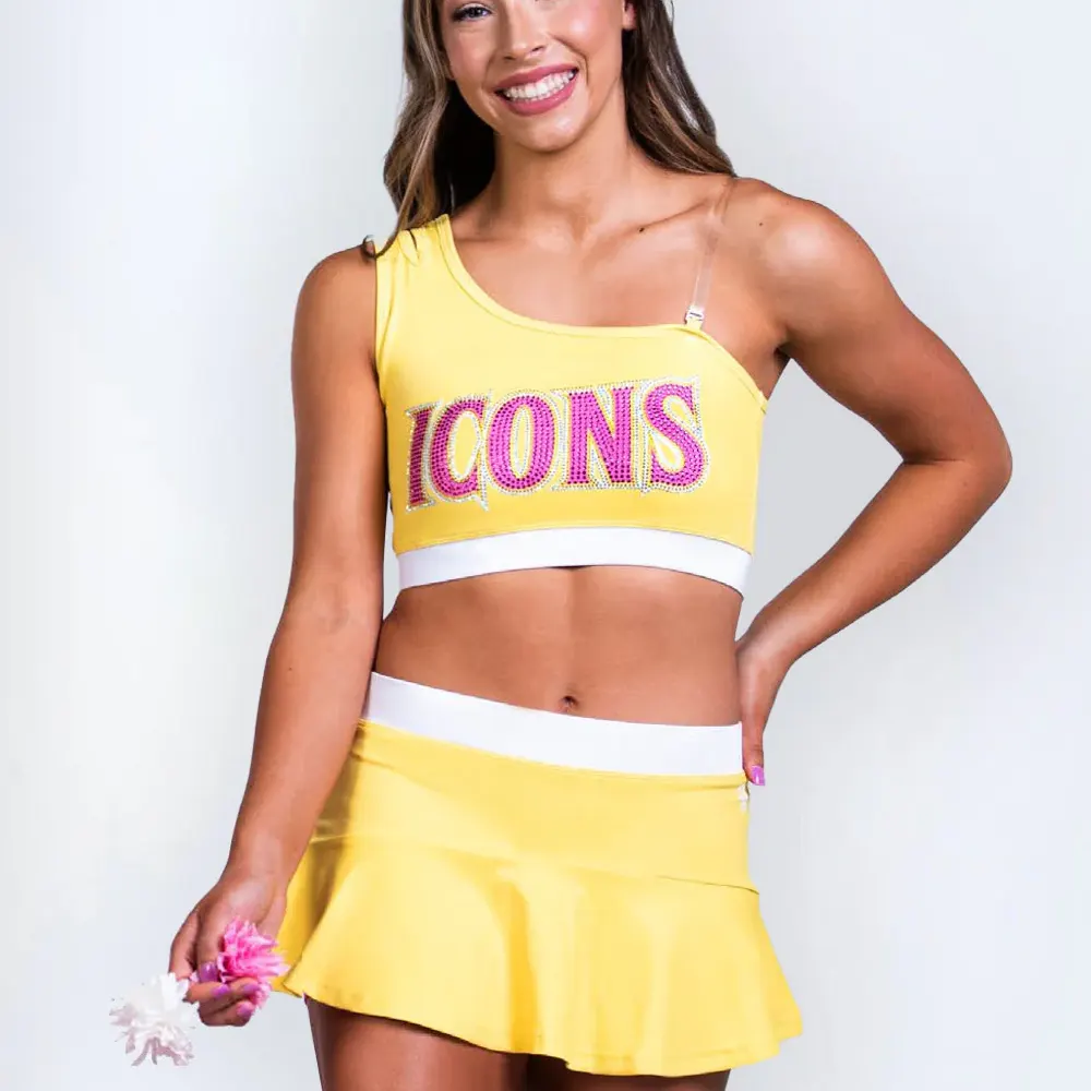 Sublimated Icon Bra with Flouncy Yoke Skirt