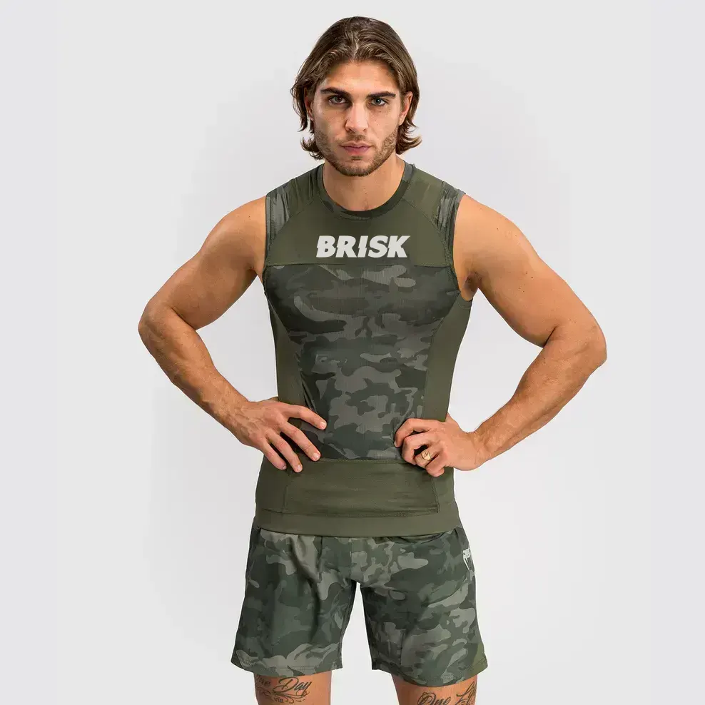 G-Fit Air Men’s Sleeveless Rashguard – Army Camo